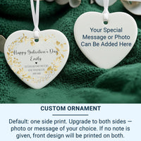 Galentine Day Heart Ornament - Floral Bestie Keepsake with Names & Message