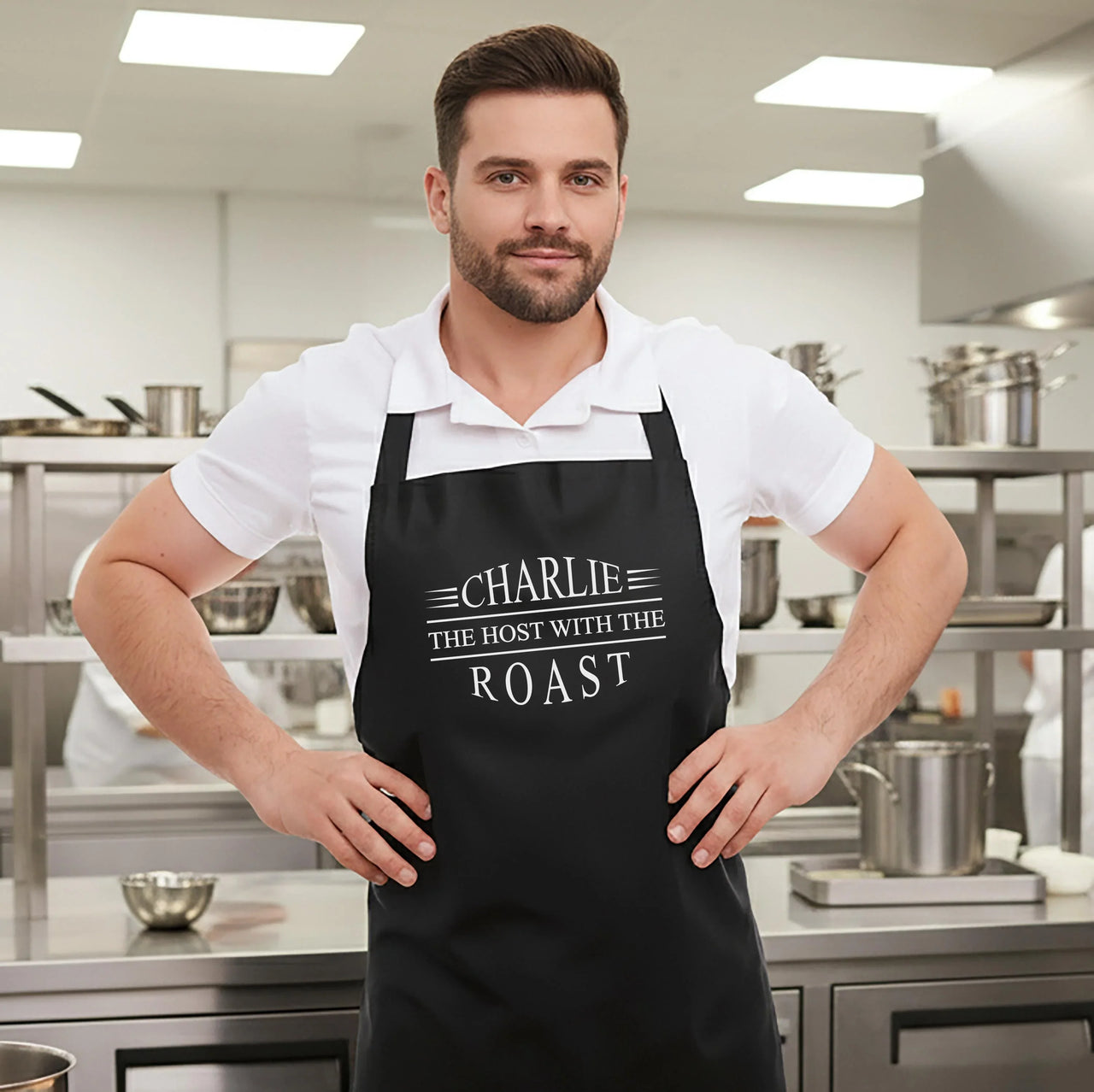 Personalised Holiday Apron - Custom Name & Funny Christmas Quote, Durable Cotton Blend