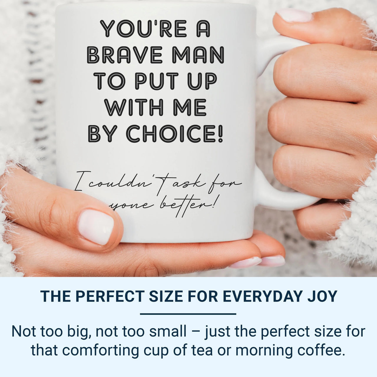 Funny Partner Mug – Cheeky Anniversary Gift With Bold Script Design & Romantic Message