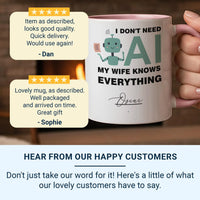 Funny Husband Mug – Personalised Name Robot Graphic Ceramic Coffee Cup Gift