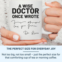 Wise Doctor Quote Mug - Personalised Surname Medical Gift - Inspirational Doctor Appreciation Keepsake