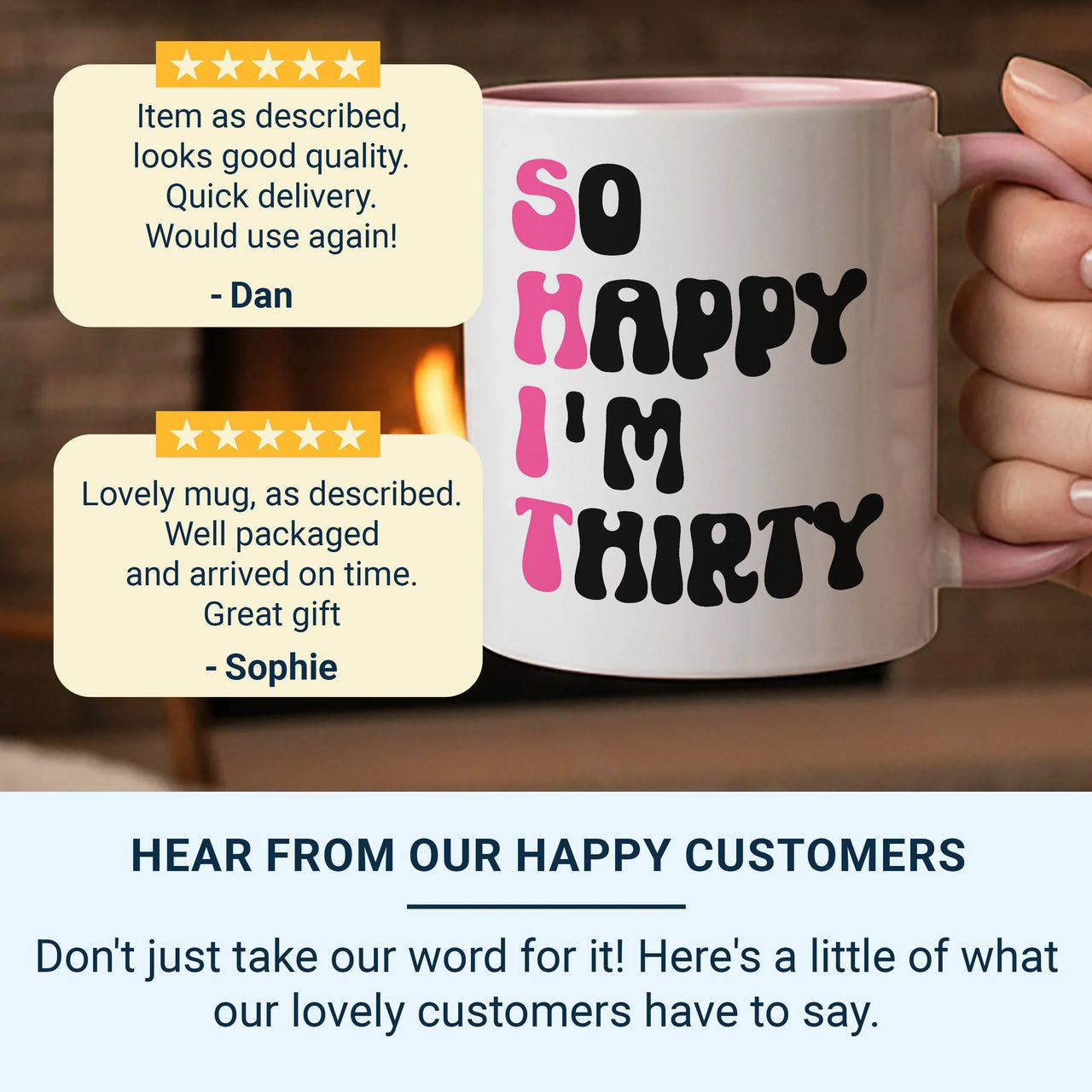 Funny 30th Birthday Mug – Ceramic Coffee Cup With Humorous Thirty Joke Text