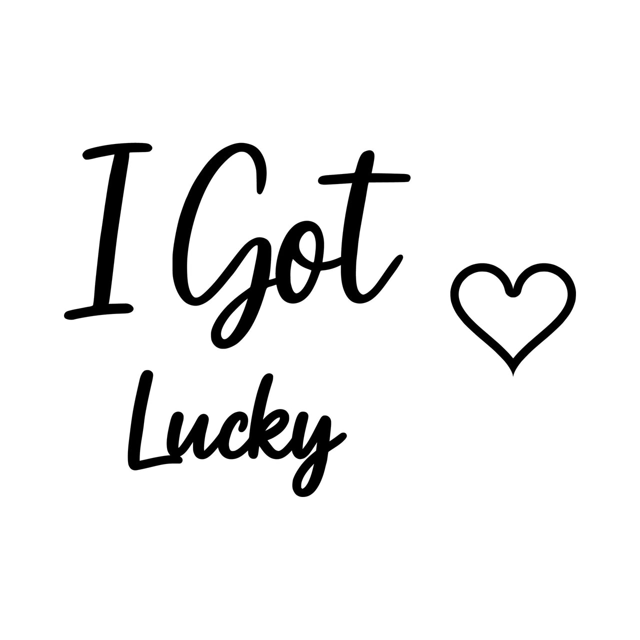 I Got Lucky Iron-On Transfer - Shamrock Couple Design
