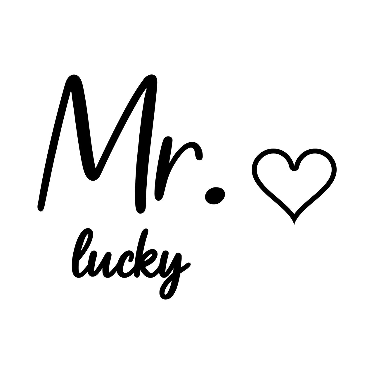 Mr Lucky Iron-On Transfer - Shamrock Groom Design