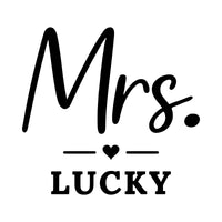 Mrs Lucky Iron-On Transfer - Shamrock Bride Design