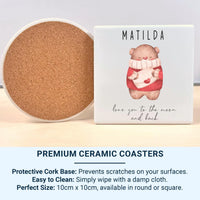 Personalised Kids Mug – Love You to the Moon and Back with Cozy Bear Heart