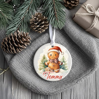 Gingerbread Santa Ornament - Festive Keepsake with Name for Christmas Tree