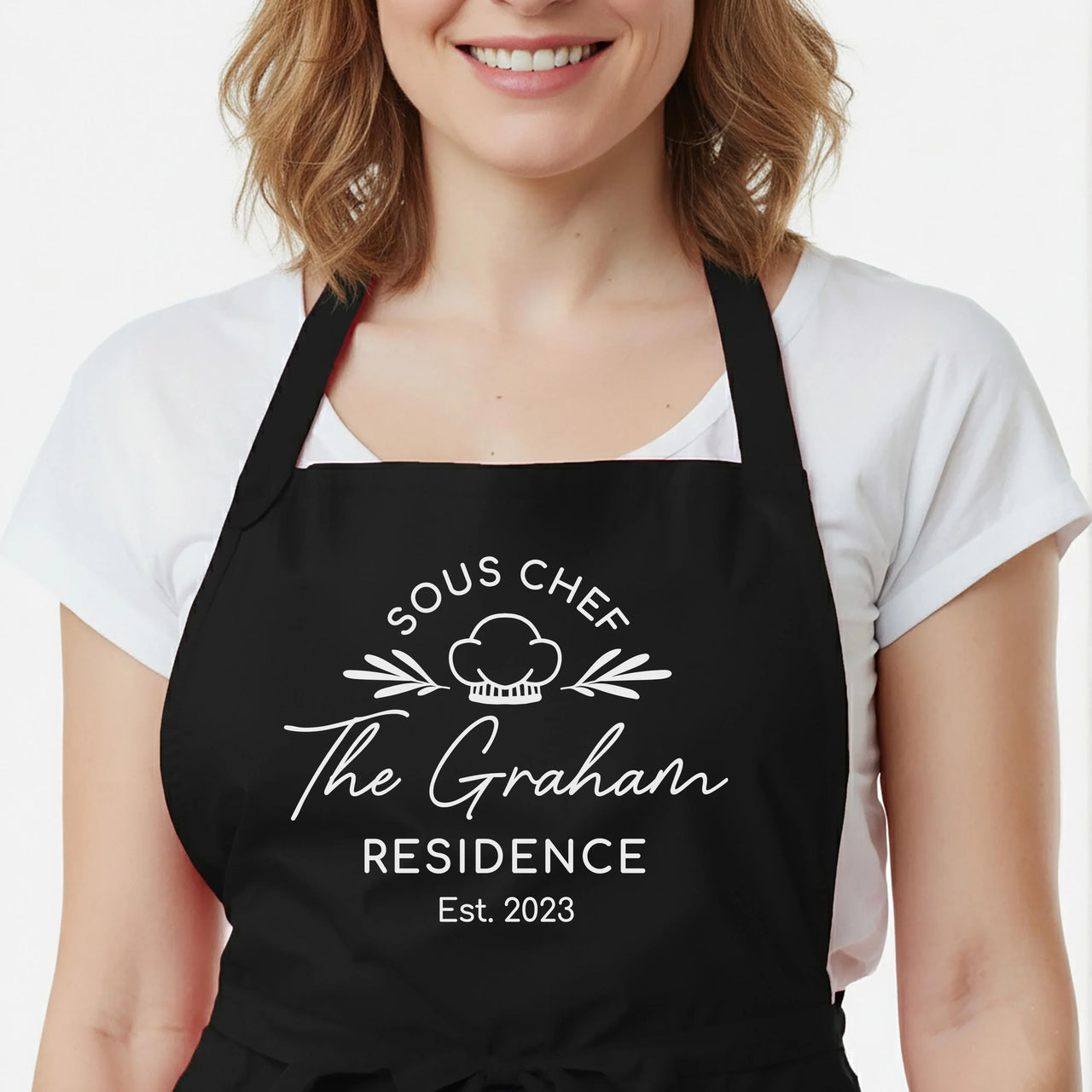 Matching Couple Aprons – Personalised Cooking Aprons With Adjustable Neck Strap