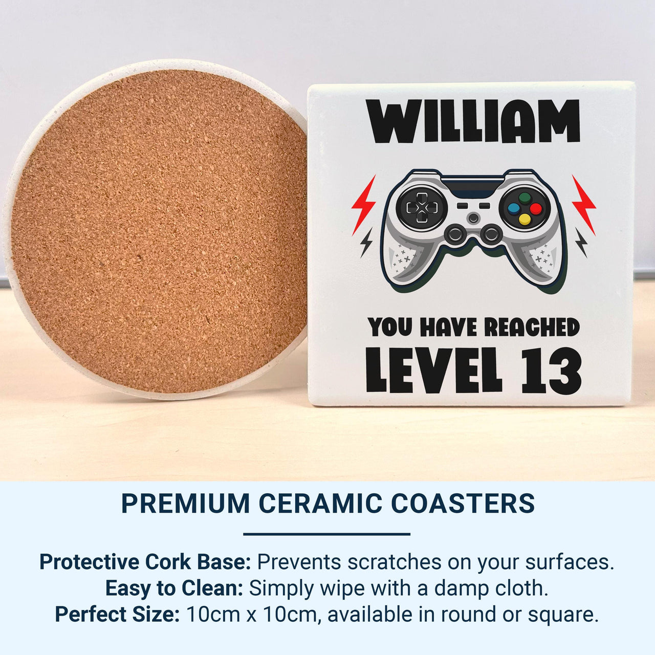 You Have Reached Level… Personalised Gamer Birthday Mug - Name, Age and Controller Design - Level-Up Party and Gaming Marathon Gift