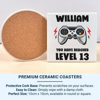 You Have Reached Level… Personalised Gamer Birthday Mug - Name, Age and Controller Design - Level-Up Party and Gaming Marathon Gift