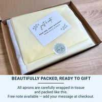 Couples Matching Aprons - Personalised Kitchen Aprons with Custom Text & Gift Box