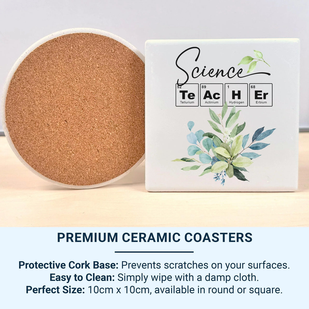 Science Teacher Mug – Chemistry Teacher Gift with Periodic Table Design & Botanicals