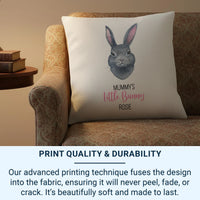 Personalised Bunny Cushion – Custom Kids Pillow With Name | Mummy Gift Idea DENMARY