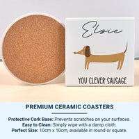 You Clever Sausage Personalised Dachshund Mug – Name Custom Dog Lover Gift for Congrats, Exams and Small Wins