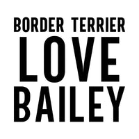 Border Terrier Iron-On Transfer - Personalised Pet Name Design