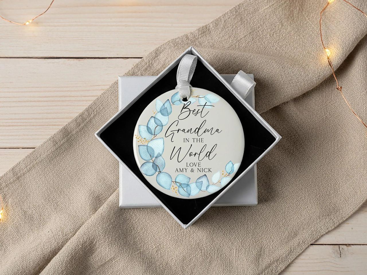 First Christmas Married Ornament 2023 - Green Wreath with Couple Names