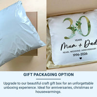 Personalised 30th Anniversary Cushion - Pearl Wedding Keepsake with Names & Dates