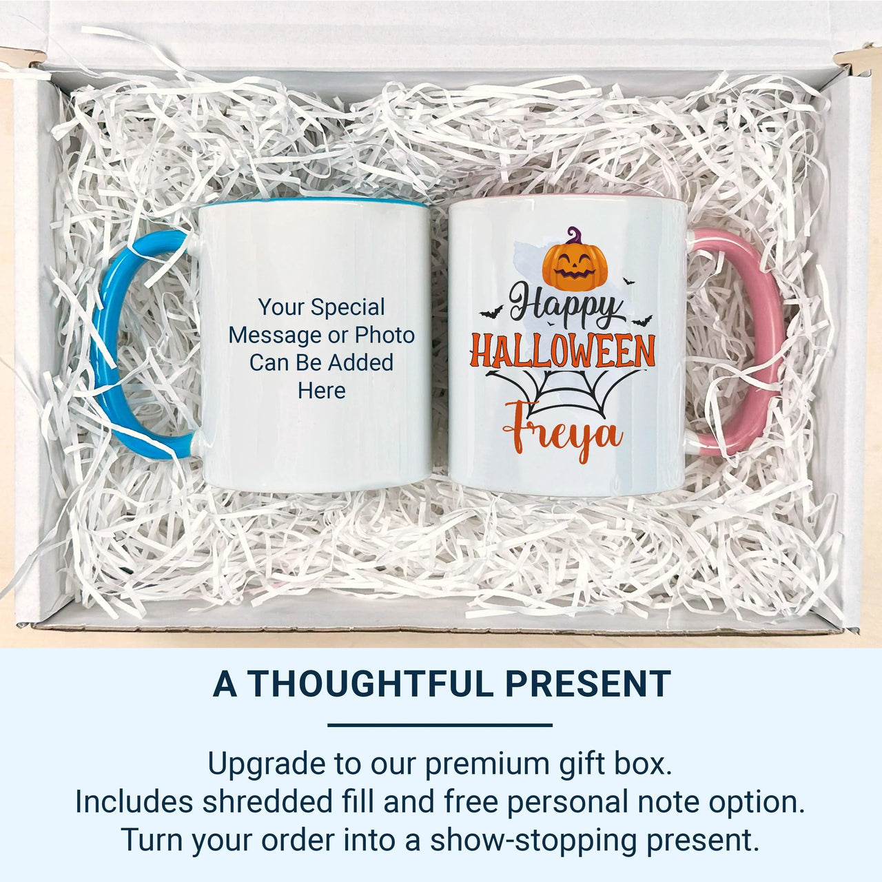 Personalised Halloween Mug – Custom Pumpkin Bat Mug for Spooky Season Sipping