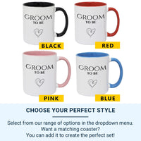 Bride_to_Be Mug – Minimal Heart Sketch Engagement Gift – Bridal Shower Tea Cup for Hen Weekend, Proposal and Wedding Prep