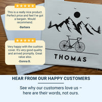 Personalised Mountain Cushion – Custom Name Sofa Pillow With Scenic Decor DENMARY