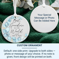 First Christmas Married Ornament 2023 - Green Wreath with Couple Names
