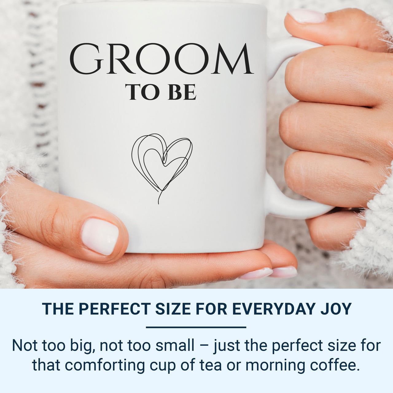 Bride_to_Be Mug – Minimal Heart Sketch Engagement Gift – Bridal Shower Tea Cup for Hen Weekend, Proposal and Wedding Prep