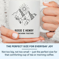 Personalised Couple Mug – Custom Name Travel Lovers Gift | Durable Ceramic Adventure Cup