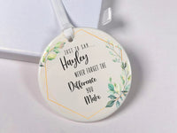 Appreciation Ornament - Leafy Keepsake with Name & Thank You Message DENMARY