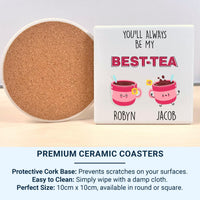 You’ll Always Be My Best_Tea Mug – Personalised Names with Cute Teacups – Bestie Birthday, Friendship Thank_You and Tea_Lover Gift