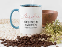 Personalised Good Luck At University Mug, Student Gifts, Best Gift for Friend, Drinking Mug, This Is Totally Not Vodka Funny Coffee Mug