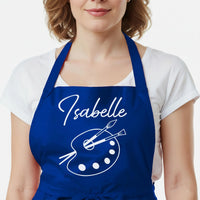 Personalised Painting Apron - Custom Name, Adjustable Fabric, Durable Cotton Blend
