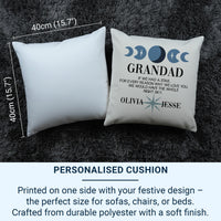 Personalised Grandad Cushion - Starry Sky Design with Heartfelt Message & Names