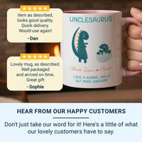 Personalised Uncle Mug – Funny Dinosaur Themed Ceramic Coffee Mug | Birthday Gift