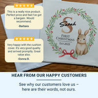 Personalised Baby Cushion - Soft Touch Cushion Cover | Custom Nursery Pillow