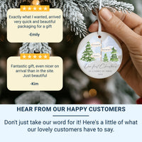 First Christmas as Family of Three Ornament, Personalised Xmas Bauble, Best Gift for Family, Present for Parents, Christmas Tree Decoration