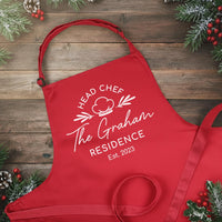 Matching Couple Aprons – Personalised Cooking Aprons With Adjustable Neck Strap