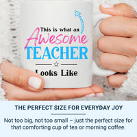 Awesome Teacher Mug – Bold Arrow Design | Fun Classroom Gift for Staff