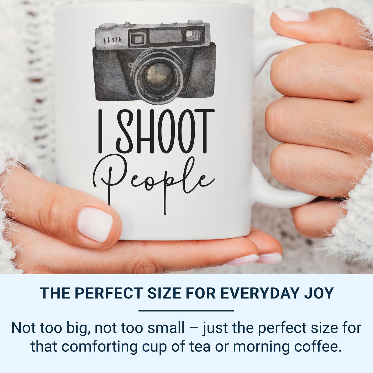 I Shoot People Mug – Gift for Photographers | Photography Cup | Birthday or Christmas Present for Togs | Fun Mug for Him & Her