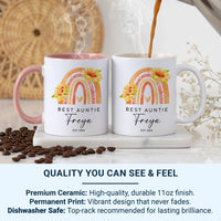 Personalised Auntie Mug – Custom Name & Est Date | New Aunt Gift Keepsake