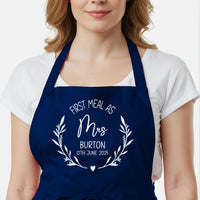 Personalised Wedding Apron – Custom Bride and Groom Gift with Adjustable Neck Strap