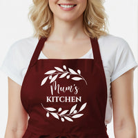 Personalised Baking Apron - Custom Name, One Size Adjustable Cotton Blend Gift