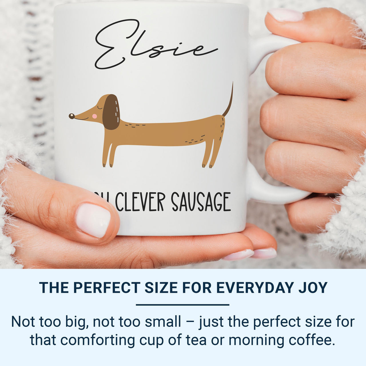 You Clever Sausage Personalised Dachshund Mug – Name Custom Dog Lover Gift for Congrats, Exams and Small Wins