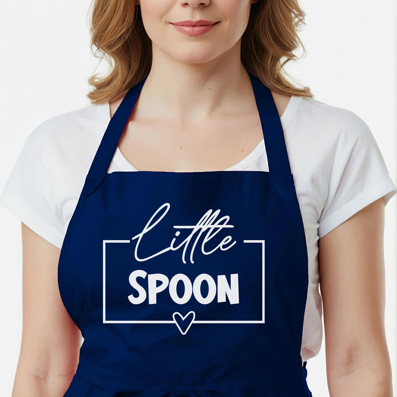Couples Aprons Set – Matching Big Spoon Little Spoon Kitchen Aprons With Adjustable Neck Strap
