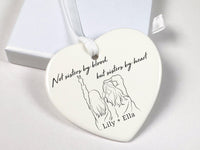 Personalised Best Friends Ornament - Sisters by Heart - Gift for Bestie - Friendship Present - Birthday or Christmas Gift