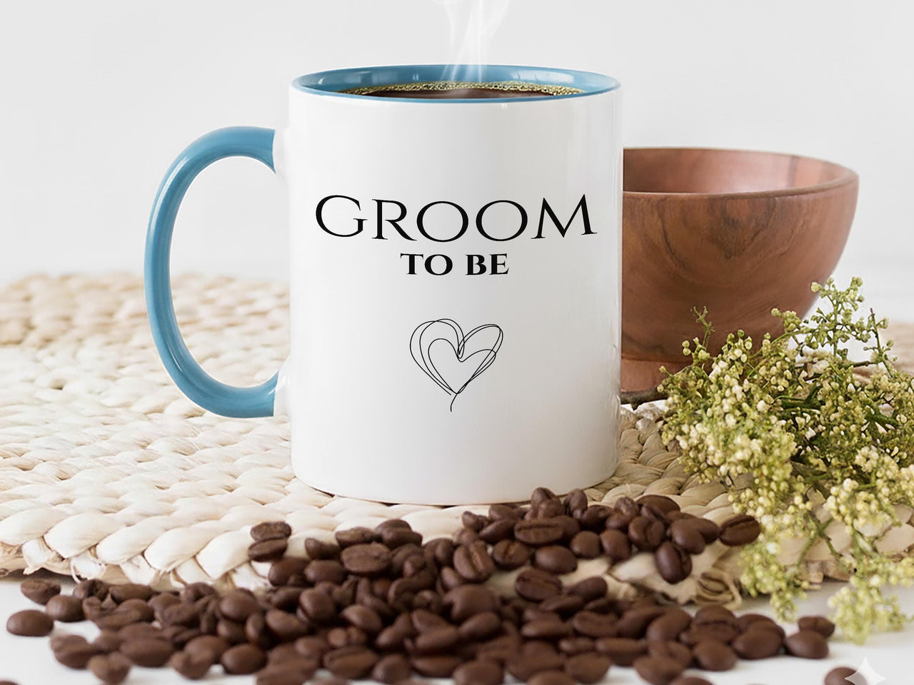 Bride_to_Be Mug – Minimal Heart Sketch Engagement Gift – Bridal Shower Tea Cup for Hen Weekend, Proposal and Wedding Prep