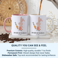 Some Bunny Loves You Personalised Mug – Name and EST. Year with Cute Bunny – New Baby, First Easter and Nursery Keepsake