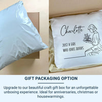 Personalised Book Cushion – Cozy Reading Pillow With Soft Touch Cover