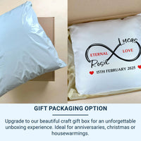 Personalised Infinity Cushion - Eternal Love Keepsake for Couples, Weddings & Anniversaries