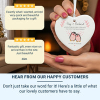 Valentine Penguin Heart Ornament - Forever Mate Keepsake with Leafy Details