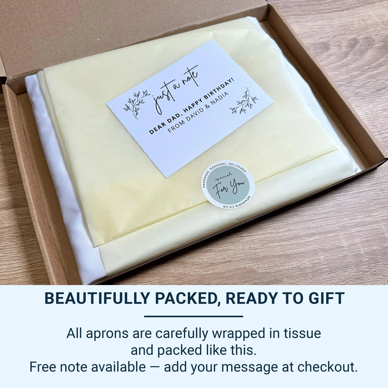 Matching Couple Aprons – Personalised Metallic & Glitter Print Kitchen Gift Set